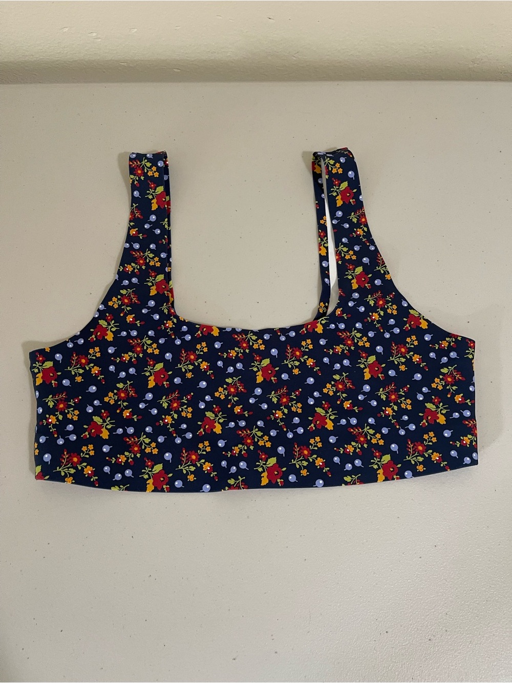 Parade Navy Blue Ditsy Floral Bralette size L